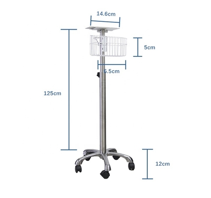 30kg 용량 병원 환자 트롤리 포장 크기 69cm ((L) X 21cm ((W) X 46cm ((H)