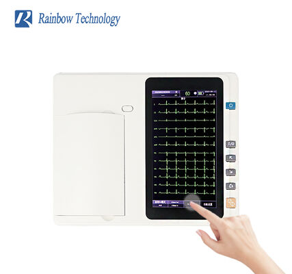 6-채널 7인치 LCD 화면 병원용 전원 공급 장치와 함께 휴대용 의료 ECG/EKG 장치