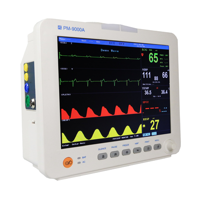 튼튼한 휴대용 다중 매개변수 감시자 색깔 TFT LCD 참을성 있는 감시자 병원