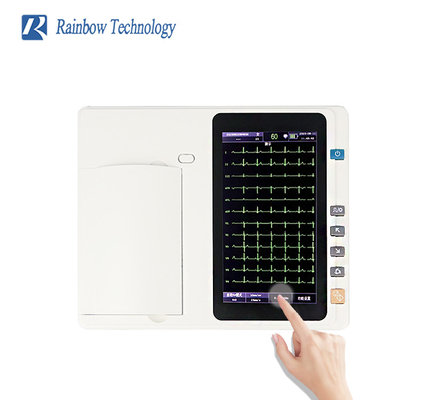 휴대용 6채널 ECG 모니터 터치 스크린 분석기 재충전 가능한 리온 배터리