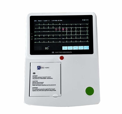 사지 전극 터치 스크린과 12 채널 디지털 ECG 기계 고분해성