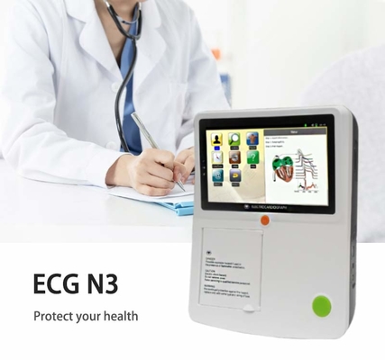 사지 전극 터치 스크린과 12 채널 디지털 ECG 기계 고분해성