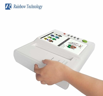 뜨거운 판매 10 인치 터치 스크린 ECG 기계 12 리드 12 채널 EKG 장치