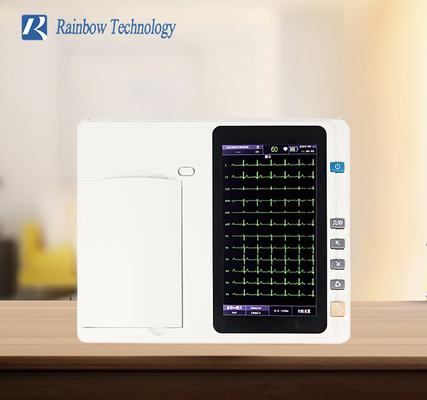 병원을 위한 12개 리드 Ecg 기계 터치 스크린 3 채널 전문적 EKG 장치