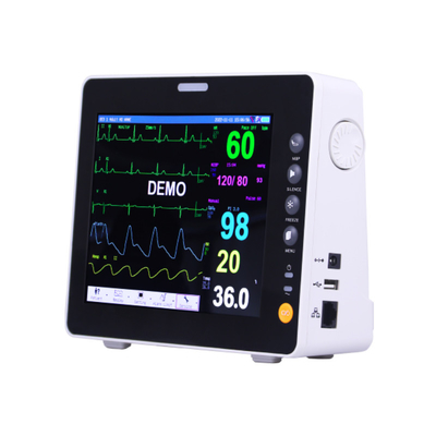 8인치 휴대용 인간용 비탈 신호 모니터 멀티 파라미터 ECG 모니터 병원 침대 옆 모니터