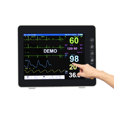 8인치 휴대용 인간용 비탈 신호 모니터 멀티 파라미터 ECG 모니터 병원 침대 옆 모니터