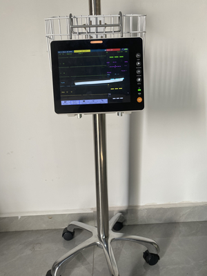 8인치 휴대용 인간용 비탈 신호 모니터 멀티 파라미터 ECG 모니터 병원 침대 옆 모니터