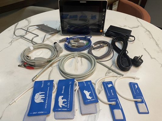 ECG ICU 다중 매개변수 환자 휴대용 모니터 병원 장비 선택 사양 ETCO2 동물 버전