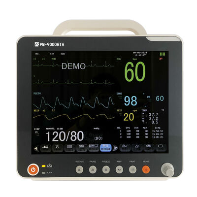 12병원 ICU용 SpO2/ECG/PR/NIBP/TEMP/RESP와 함께 1인치 TFT 스크린 멀티 파라미터 환자 모니터