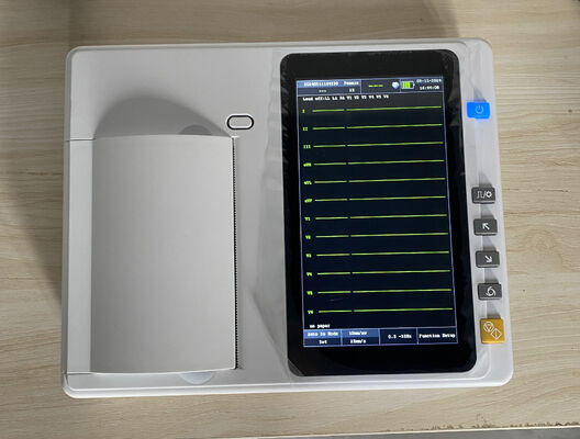 6-채널 7인치 LCD 화면 병원용 전원 공급 장치와 함께 휴대용 의료 ECG/EKG 장치