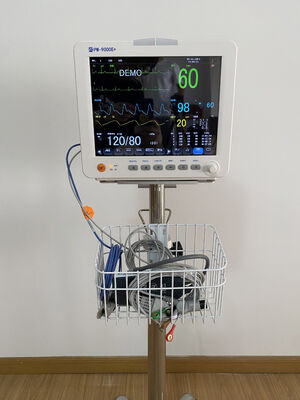 12.1 Inch Color LCD Display Multi Parameter Patient Monitor with Trolley/Wall Bracket Mountable and Lightweight 3.9 KG Design