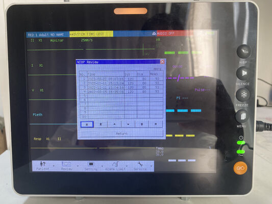 8인치 컬러 LCD 디스플레이 멀티 파라미터 환자 모니터 ISO 인증 II급 기기 1년 보증