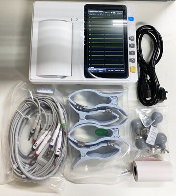 실시간/오프라인 분석을 위한 열 배열 프린터와 함께 7인치 터치 스크린 의료 ECG 기계