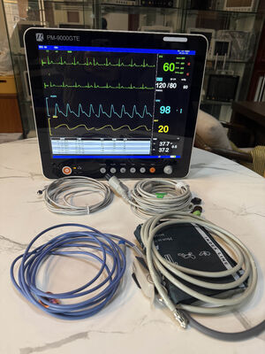 Portable 15-Inch Screen Patient Monitor Vital Signs Multi Parameter Optional Etco2 Patient Monitor