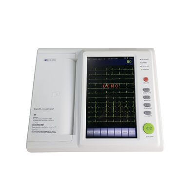 ECG 기기 12 채널 휴대용 핸드헬드 심전도 모니터 (10.2인치 컬러 터치스크린 및 내장 배터리 포함)
