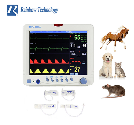 병원을 위한 PM-9000A+ 12.1 인치 수의 수의학 환자 모니터 애완견 고양이 수의 ECG